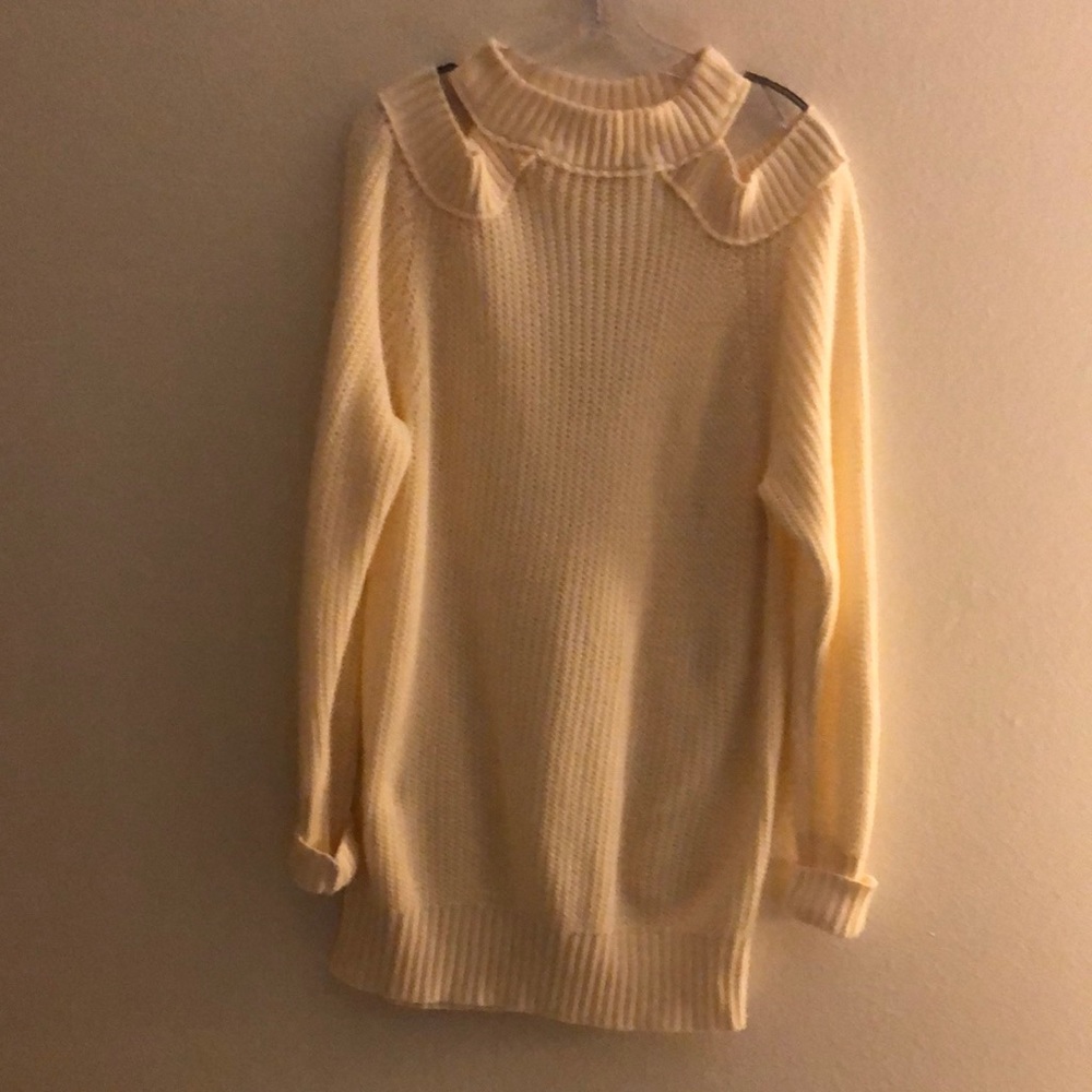 Free People long cream  sweater size S
